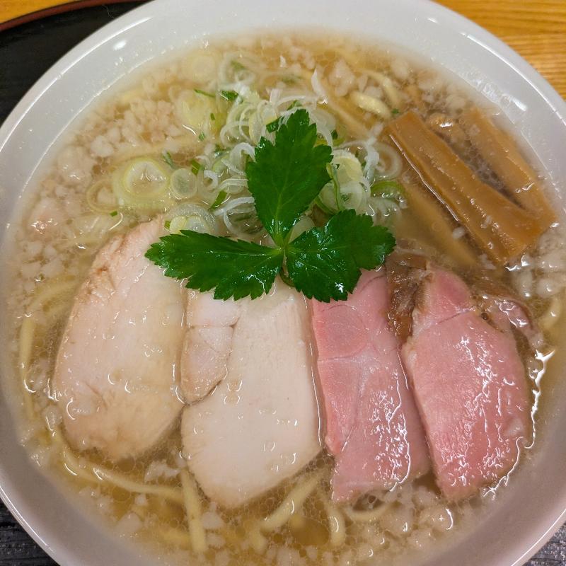 新鮮魚介のこってりラーメン(肉蕎麦 叶夢)