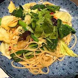 たっぷり野菜のペペロンチーノ(洋麺屋五右衛門 イオンモール幕張新都心店)