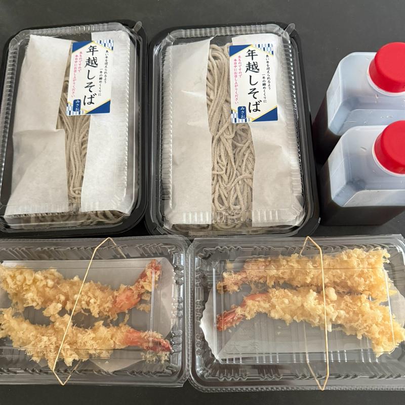 年越し蕎麦4人前　海老天4本(こだわり蕎麦とモダン料理 みさお)
