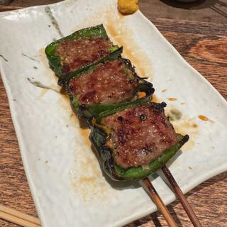 ピーマン肉詰め(鳥茂)