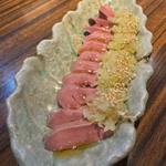 名物ネギ盛レバ刺し(逢鳥日本橋)