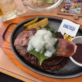 ジンベエの魚人空手の瓦割りハンバーグ(ジョイフル 都城店 )