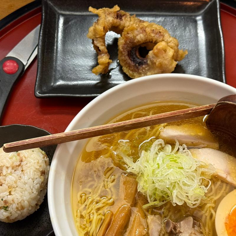 鶏中華+ゲソ天セット(山形肉そばen)