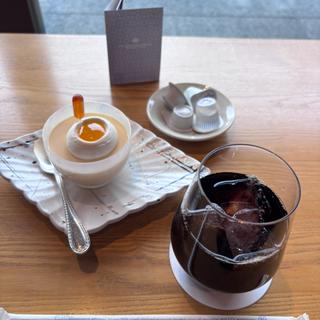 ICEコーヒー、プリン🍮(ザ・シロヤマテラス津山別邸)
