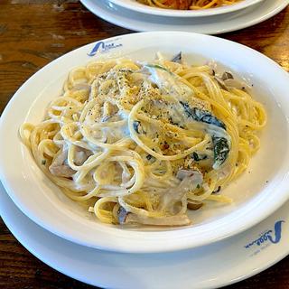 ツナときのこのホワイトソース