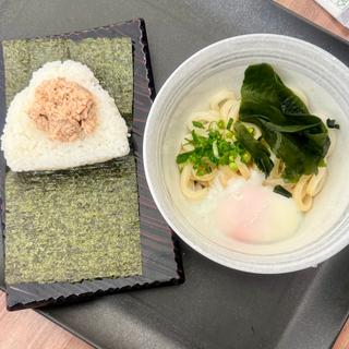 釜玉うどん＆ツナマヨおにぎりセット(あご出しうどんこがね丸)