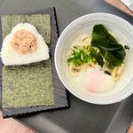 釜玉うどん＆ツナマヨおにぎりセット