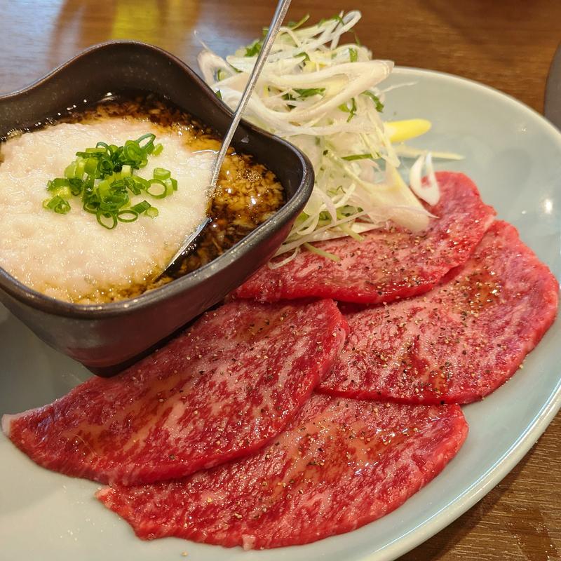 香味野菜ととろろポン酢奇跡の牛焼き(川崎焼肉 肉小僧 はなれ)