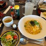 明太子とイカのクリームスパゲッティ(東武藤が丘カントリー倶楽部)