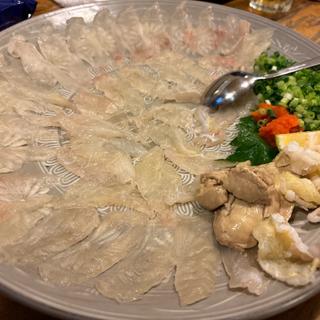 カワハギ活き造り(酔幸)