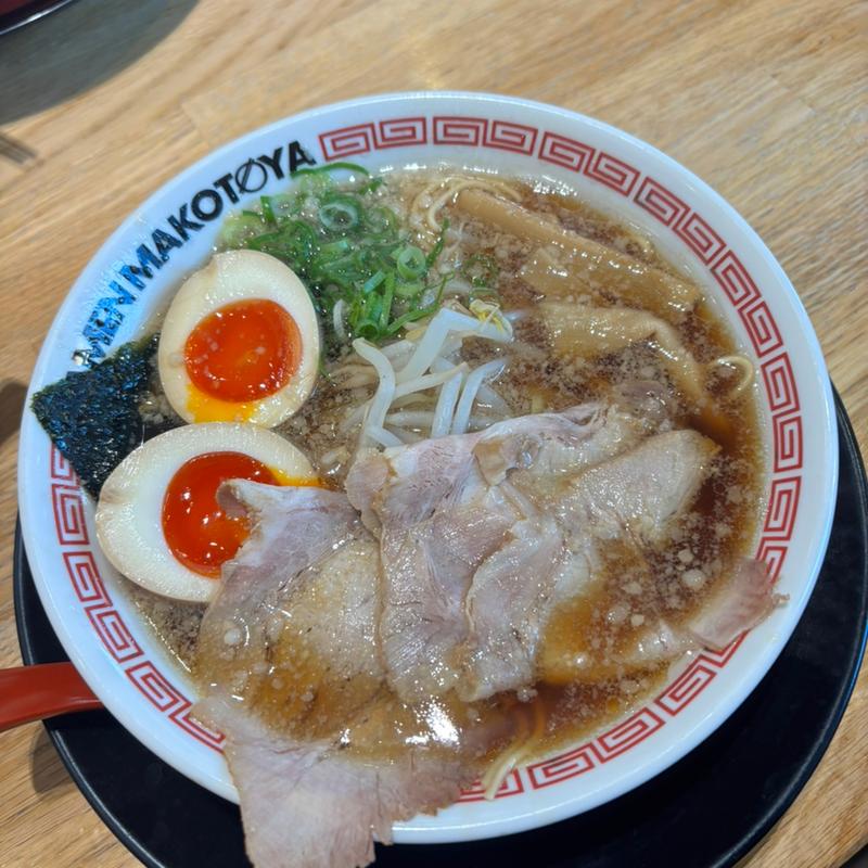 煮玉子背脂醤油(ラーメンまこと屋 亀岡千代川店)