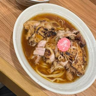 大山鶏吊るし焼モモ肉炙り一枚乗せ 醤油味(日本橋 さか一)