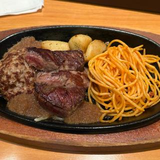 宮ハンバーグ120g & チャックテールフラップカットステーキ80g