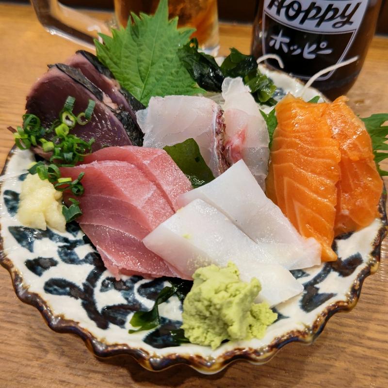 刺し盛り5点(寿司居酒屋 太郎丸)