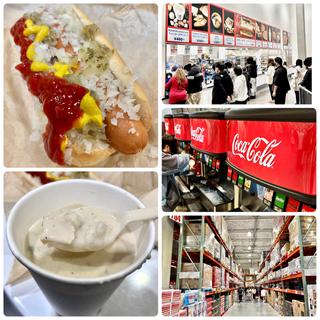 クォーターパウンドホットドッグ、マッシュルームチキンスープ(コストコホールセール 東近江倉庫店)