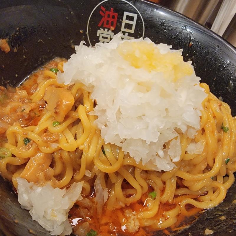 味噌油そば大盛り(日本油党新橋支部)