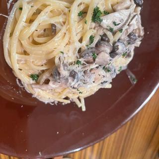 木の子のクリームソースのリングイネ