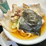チャーシューメン レンゲ背脂付き