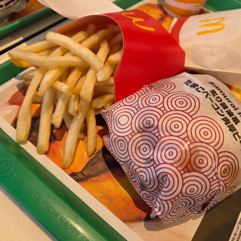 炙り醤油風 たまごベーコン肉厚ビーフ セット(マクドナルド 周船寺店)