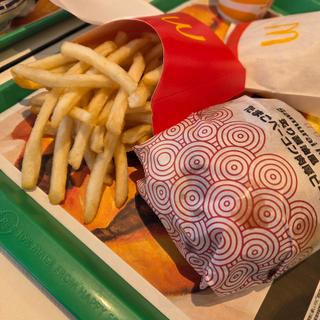 炙り醤油風 たまごベーコン肉厚ビーフ セット(マクドナルド 周船寺店)