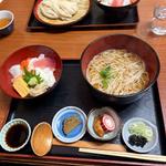 海鮮丼 稲庭うどんセット 温