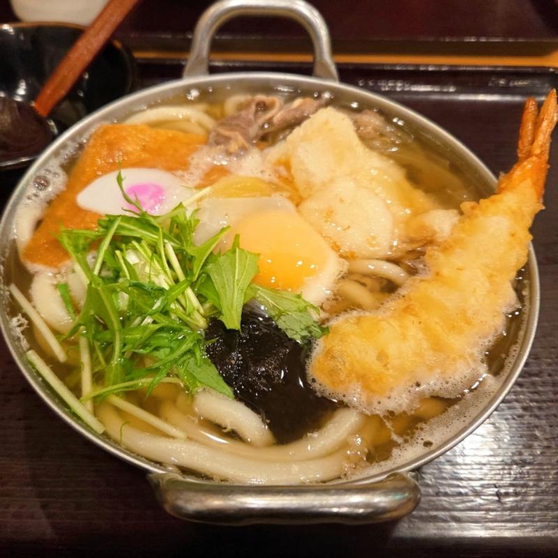 年明け鍋焼きうどん(金比羅製麺 高槻清福寺店)