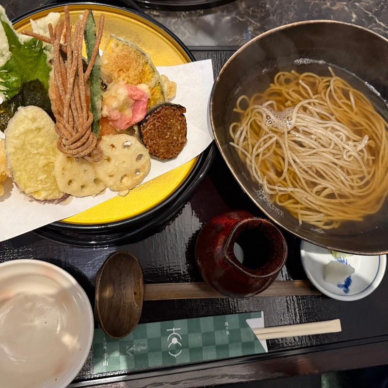 天ぷら釜揚げそば(関ヶ原 そば処幸山)