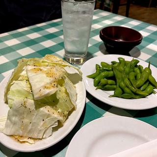 塩ダレきゃべつ＆枝豆