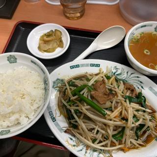 ニラレバ炒め定食(日高屋 新宿中央店)