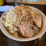 ラーメン並 並 300g ニンニクマシマシ 野菜マシ(あしたの夏二郎 水島店)