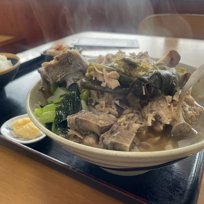 あぐー骨汁定食(島人そば （シマンチュソバ）)