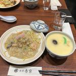 皿うどん小盛り太麺と茶碗蒸しランチセット(銀座吉宗)