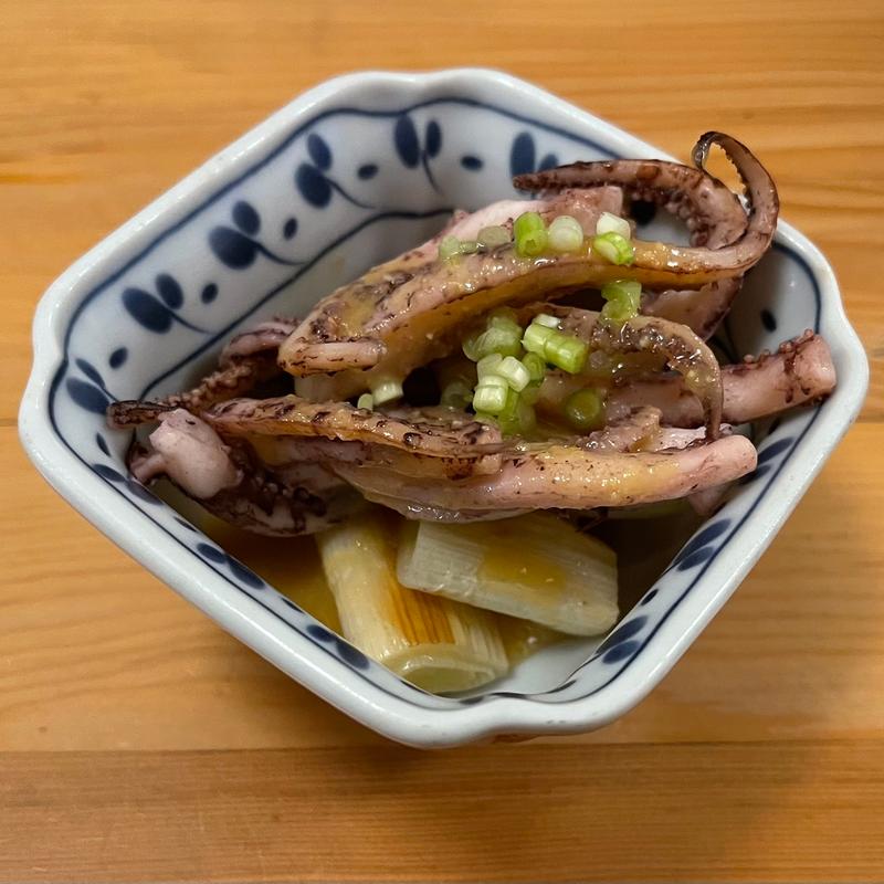 イカゲソとネギのぬた(酒と魚 千住８４５)