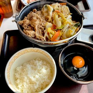 牛すき鍋定食（ご飯ミニ）(すき家 1国草津大路店 )