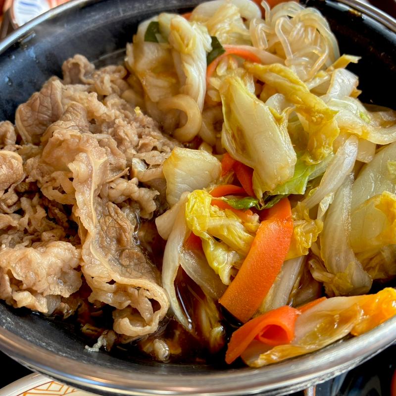 牛すき鍋定食（ご飯ミニ）(すき家 1国草津大路店 )