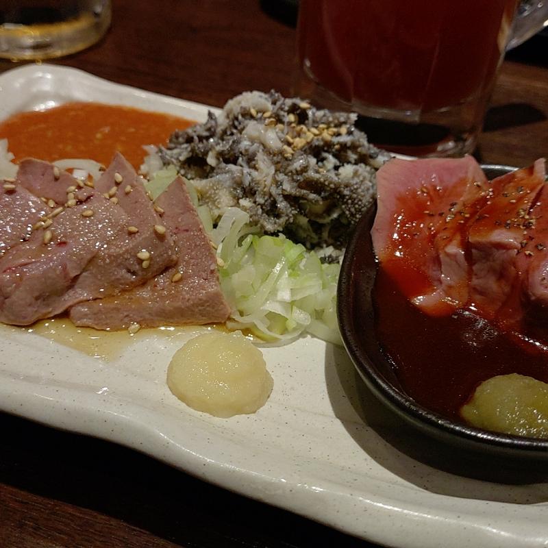 モツ刺3点盛り(さと村 お花茶屋店)