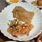 漬けマグロとサーモンの塩昆布和え盛合せ