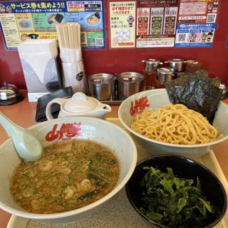 味噌つけ麺 ほうれん草