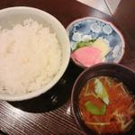 ごはん・赤出汁・漬物（ランチBコース）