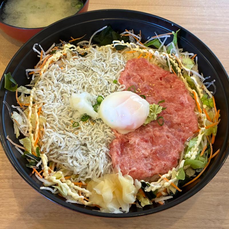 釜揚しらすネギトロ丼(とびっちょ 本店)