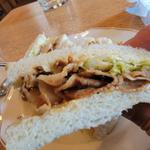 生姜焼きサンド＋コーヒーセット(喫茶はすね)