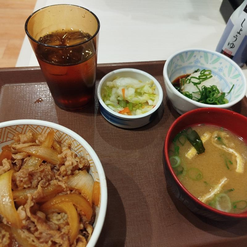鬼おろしポン酢牛丼＋おしんこセット(すき家 渋谷二丁目店)