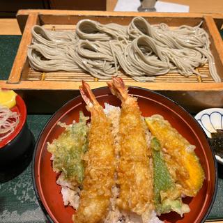 海老天丼セット(越後へぎそば きなせや アトレ上野店)