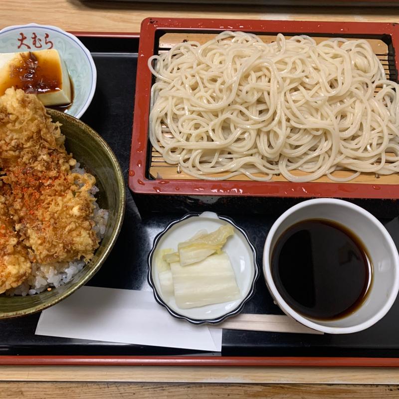 イカ天丼もりそばセット(大むら)