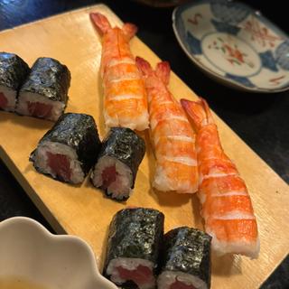 鉄火巻 車海老の握り(千成寿司 玉姓町支店 )