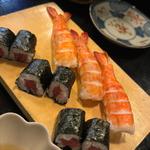 鉄火巻 車海老の握り(千成寿司 玉姓町支店 )