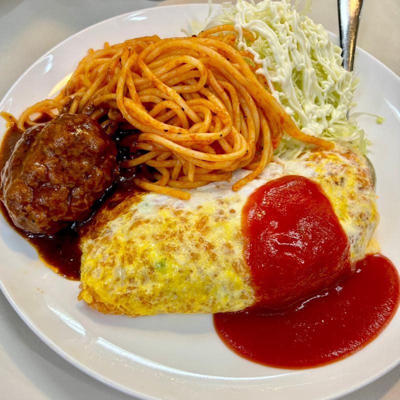 オムライス&ミニハンバーグ(むさしや )