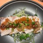 錦江湾産かんぱちの陶板蒸し