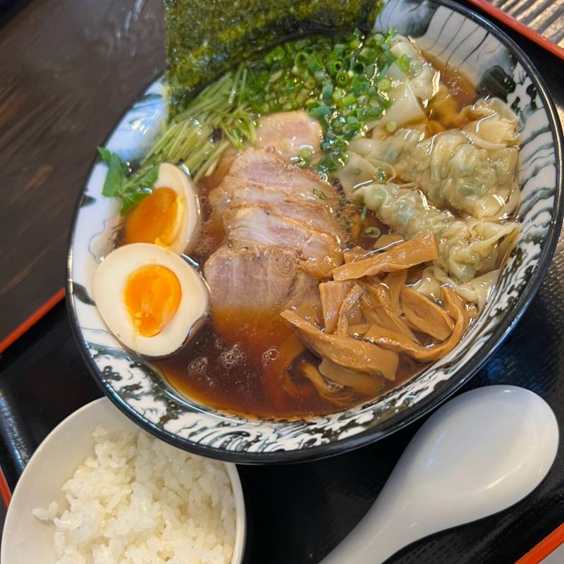 チャーシューワンタンメンライス煮卵(麺や 和心)