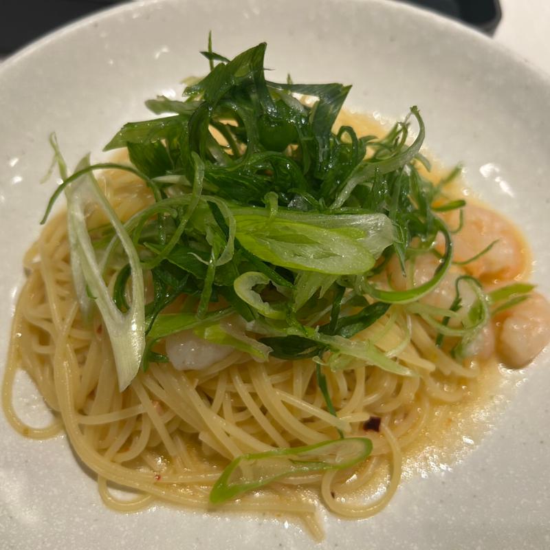 たっぷり九条葱と海老の柚子胡椒ソース(パスタモーレ 京都駅店 （PASTA MORE）)
